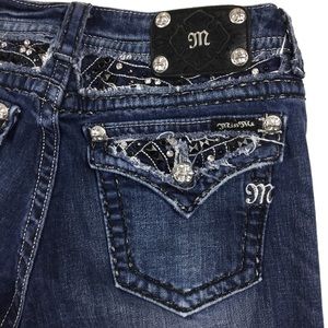 Miss Me Embellished Bootcut JE5414BZ Denim Jeans Size 30